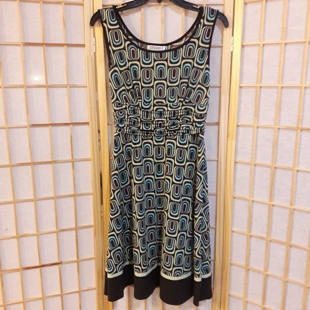 Studio I Boho Sleeveless Gathered Waist Dress 4P